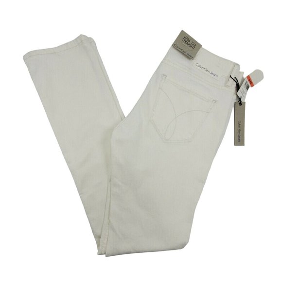 Calvin Klein Denim - Calvin Klein Women's Straight Leg Jeans - White
